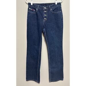Tommy Jeans 90s Y2K BUTTON FLY Blue Denim Jeans 100% Cotton Size 7